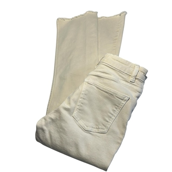 Zara Straight Cropped Raw Hem Jeans Sz 2 - Picture 5 of 12